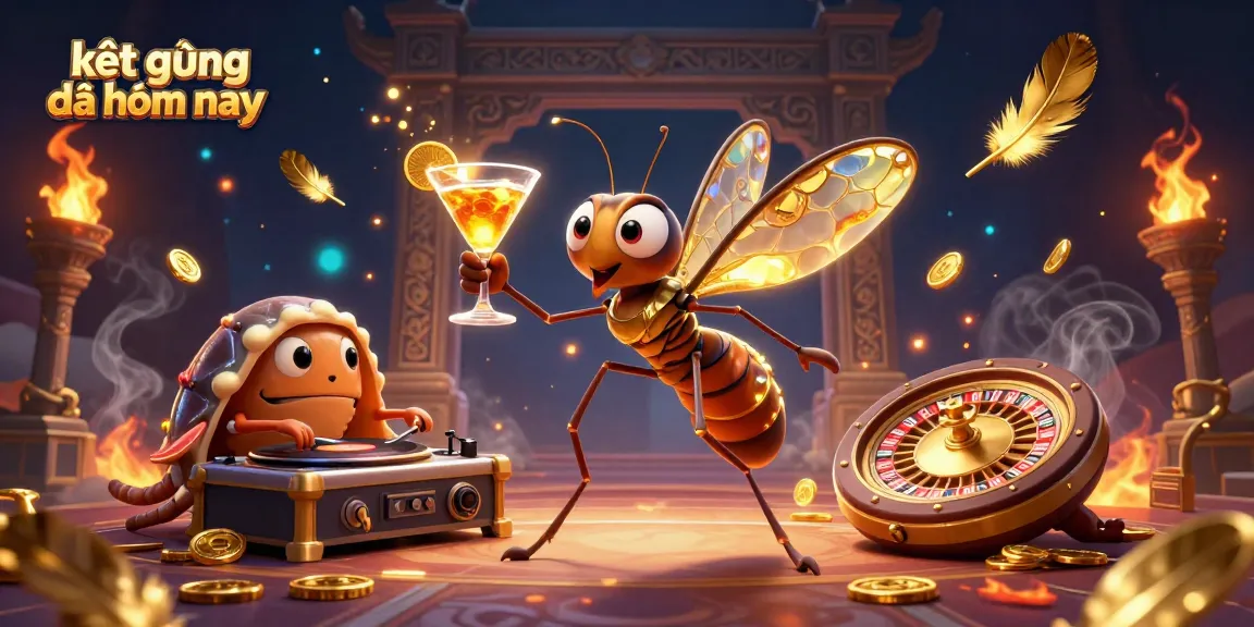 Experience kết quả bóng đá hôm nay with vibrant casino elements and dynamic characters in an engaging scene.