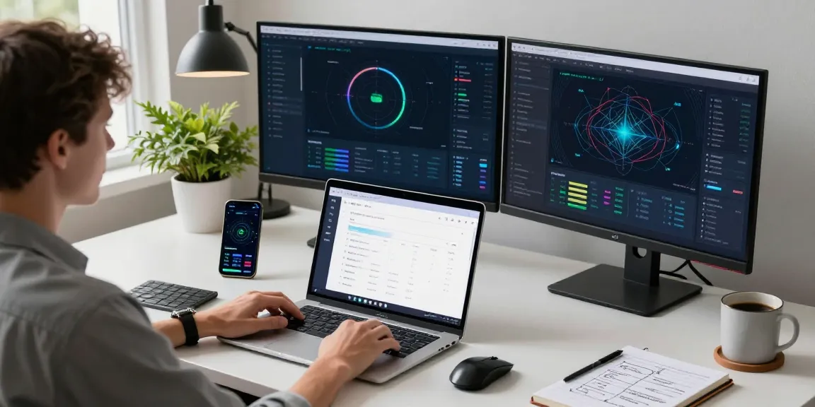 快连 software setup in a modern workspace, showcasing user interface and productivity elements.