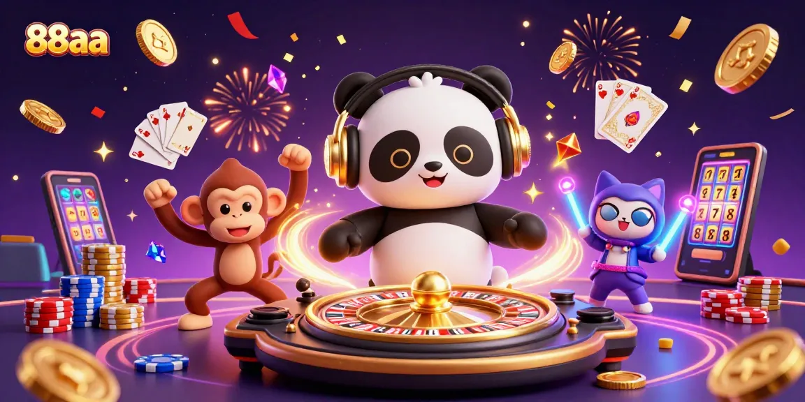 Experience the thrill at 88aa with our vibrant casino scene featuring exciting characters and dynamic games.
