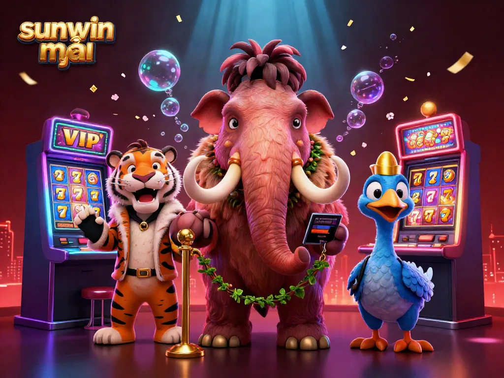 Experience exciting wins at sunwin mới with dynamic slot machines and vibrant casino elements.