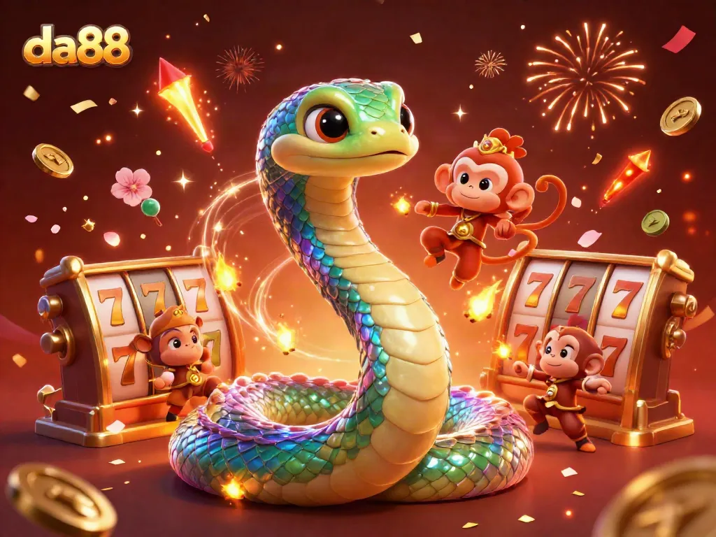 Spin the reels and win big with da88's vibrant online casino experience showcasing mythical characters.