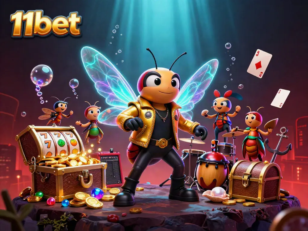 Experience exciting wins with 11bet's vibrant casino scene featuring thrilling games and characters.