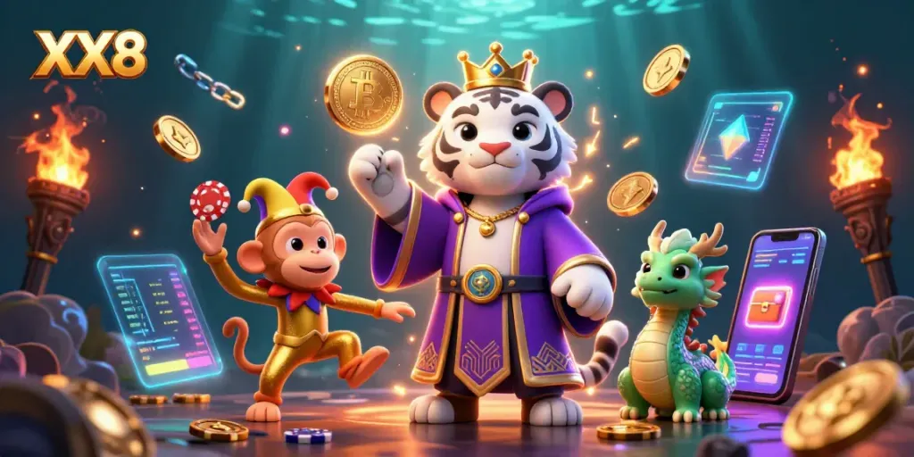 Engage with XX8 and win as the tiger reigns supreme in a casino of riches and crypto treasures.