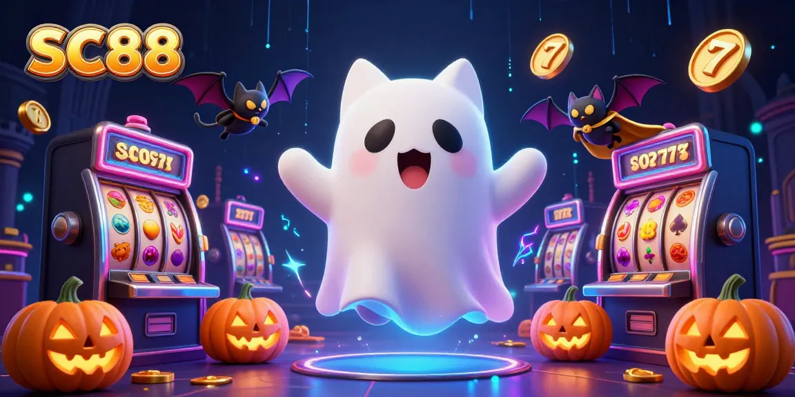 SC88 presents a whimsical scene with a ghost cat and jack-o-lanterns in a haunted casino
